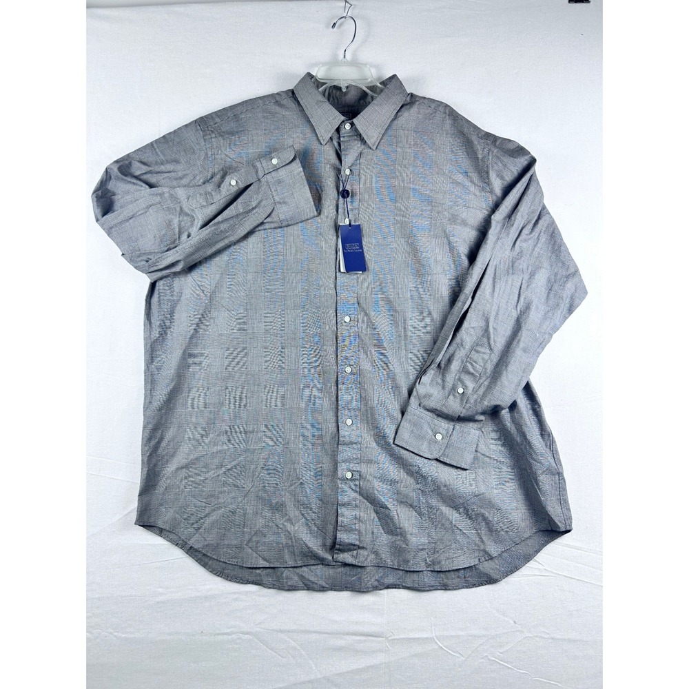 Polo Ralph Lauren Mens2XB Glen Plaid Button Down Shirt Grey Blue Holi Sun Valley